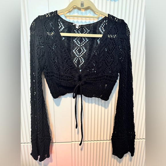 En Creme Crochet Long Sleeve Sweater NWOT - Picture 3 of 7